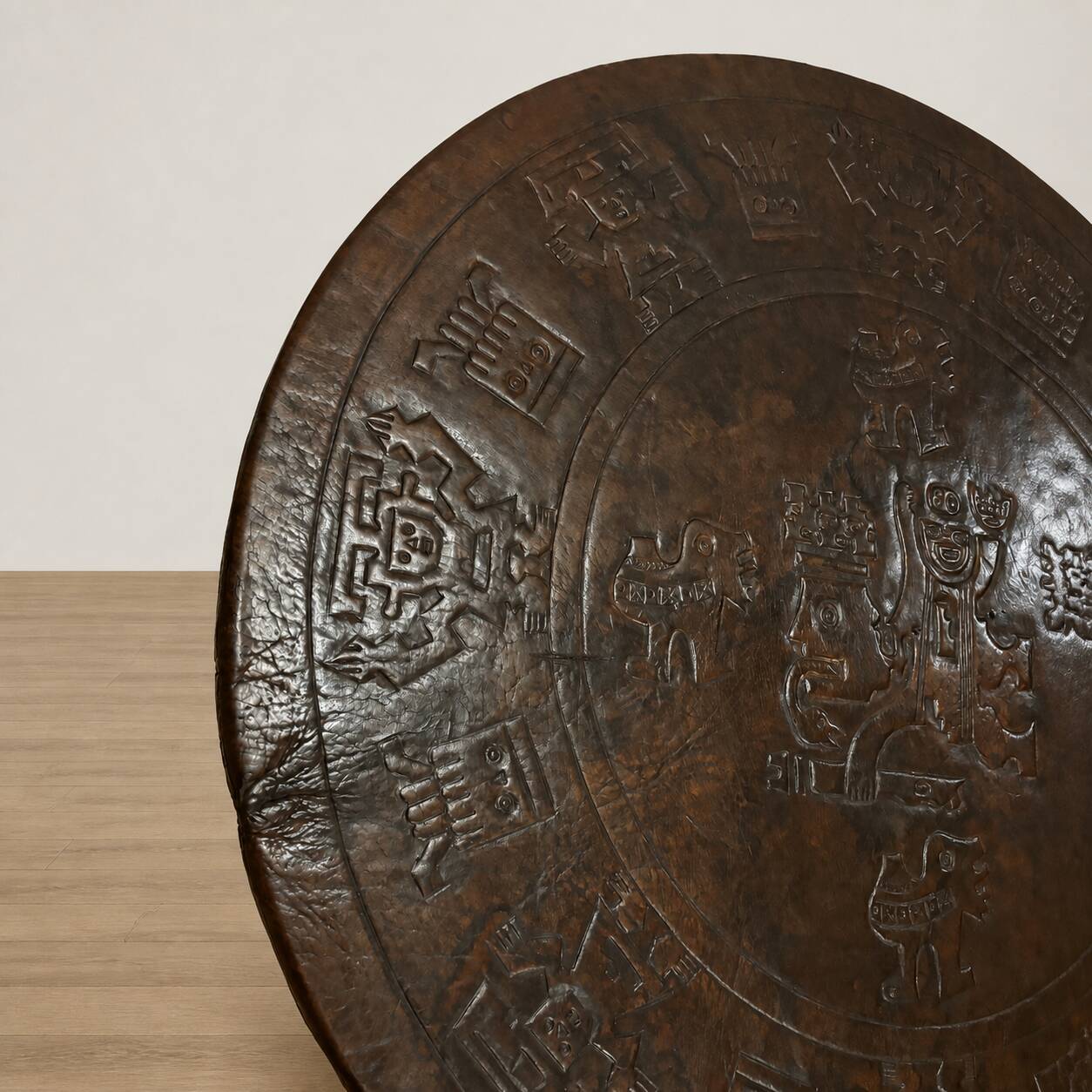 Table basse en cuir Angel Pazmino