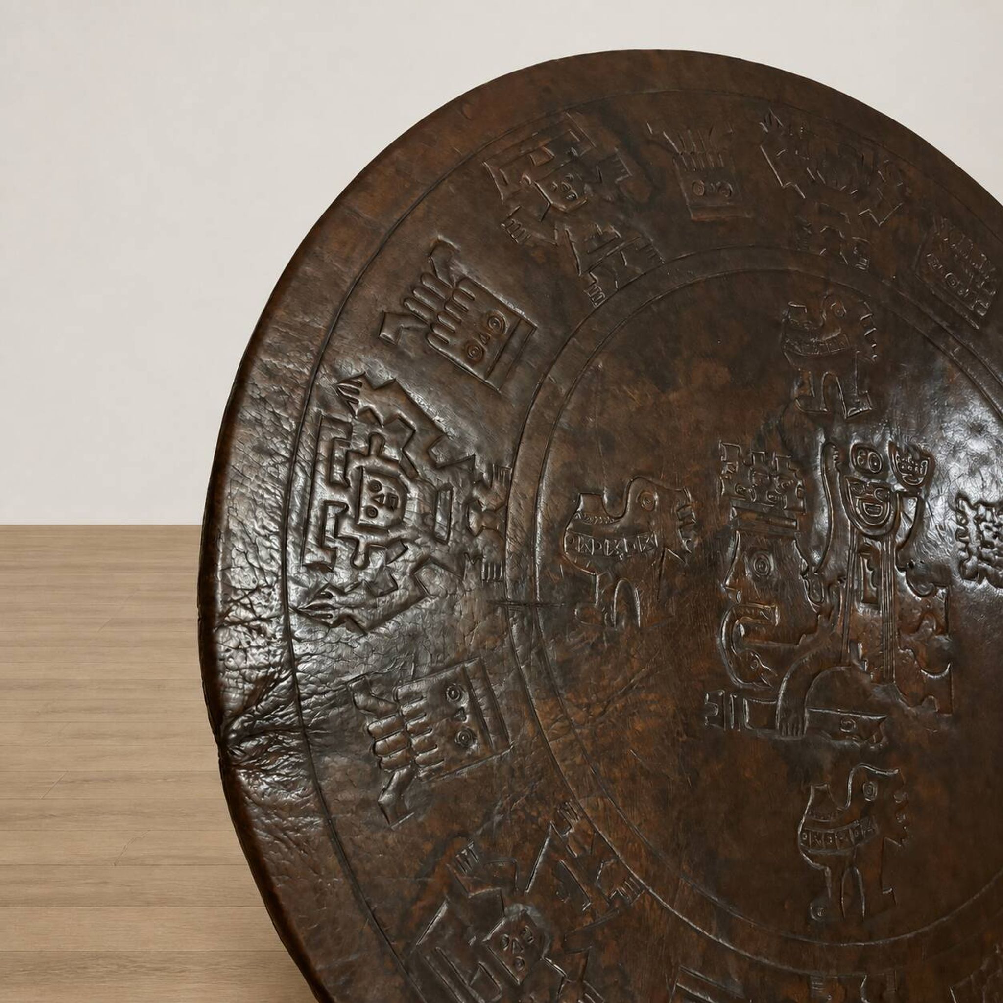 Table basse en cuir Angel Pazmino