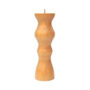 Wooden modernist candlestick, Denmark, 1970s.