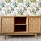 2-door sideboard in woven oak and lupin oak