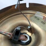 Pair brass and glass chandeliers