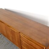 Buffet/canapé-lit milieu du siècle en teck par Morris de Glasgow. Mode vintage.