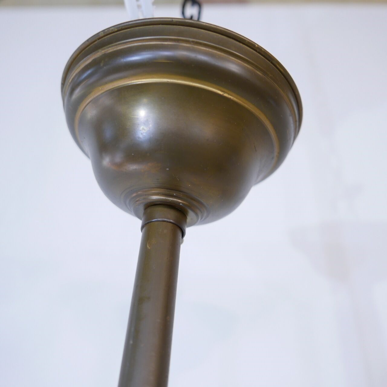 Vintage single opaline hanging lamp