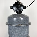 Large Grey Enamel Industrial Factory Lamp from Elektrosvit, 1960s