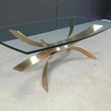 Vintage brass coffee table, 1970s