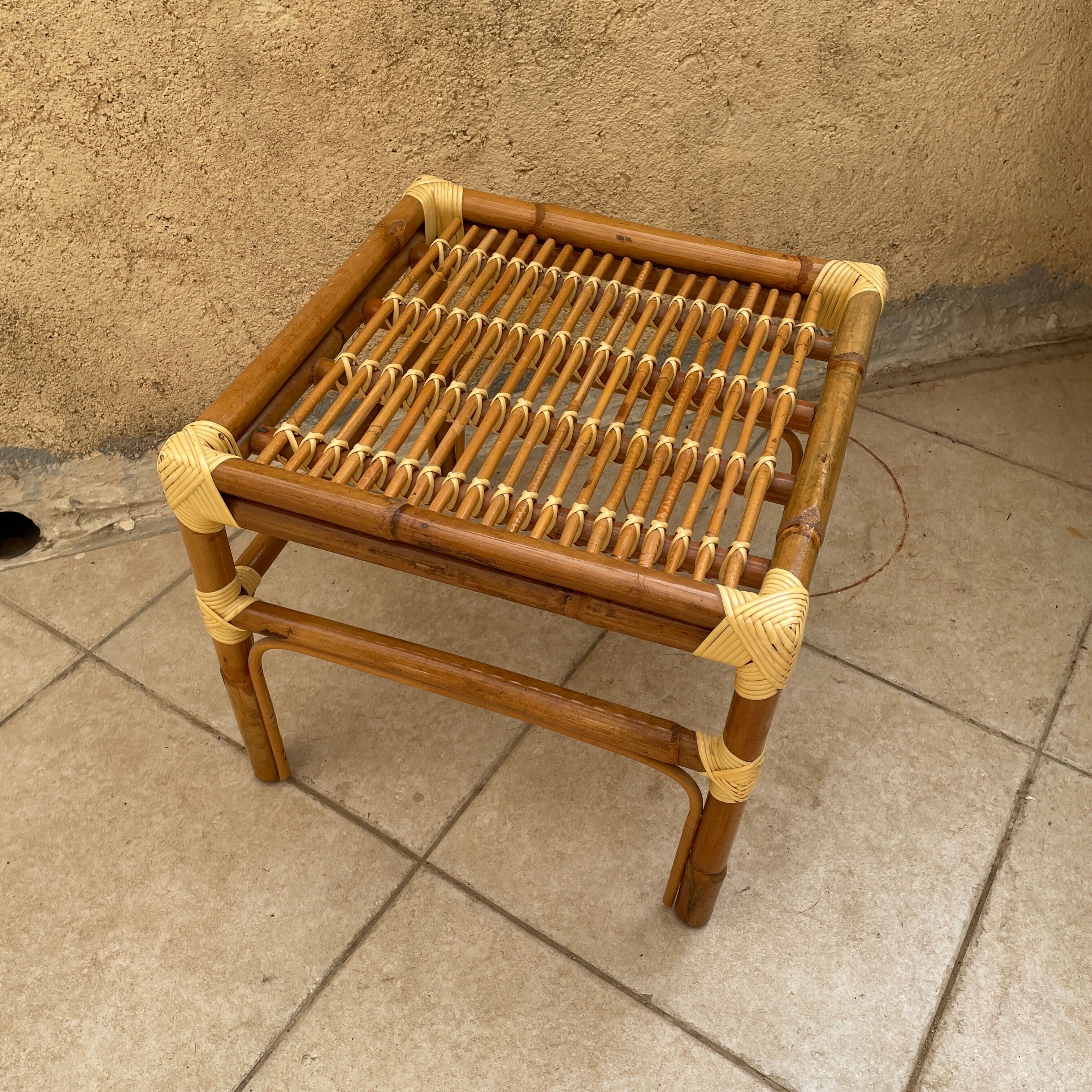 Coffee table end of rattan design sofa
