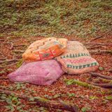 Moroccan wool pouf