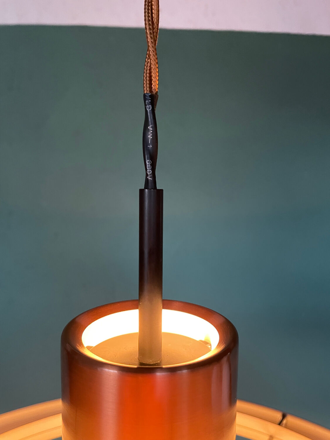 Vintage 1960s Fibonacci pendant in copper by Sofus Frandsen for Fog and Mørup