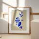 Abstract blue giclee print, 50x70cm