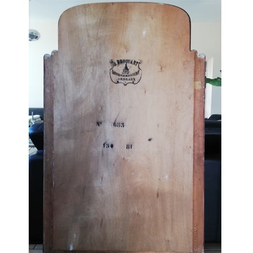 Old wood and stucco art deco mirror 100x155cm