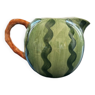 Green Striped Watermelon Pitcher