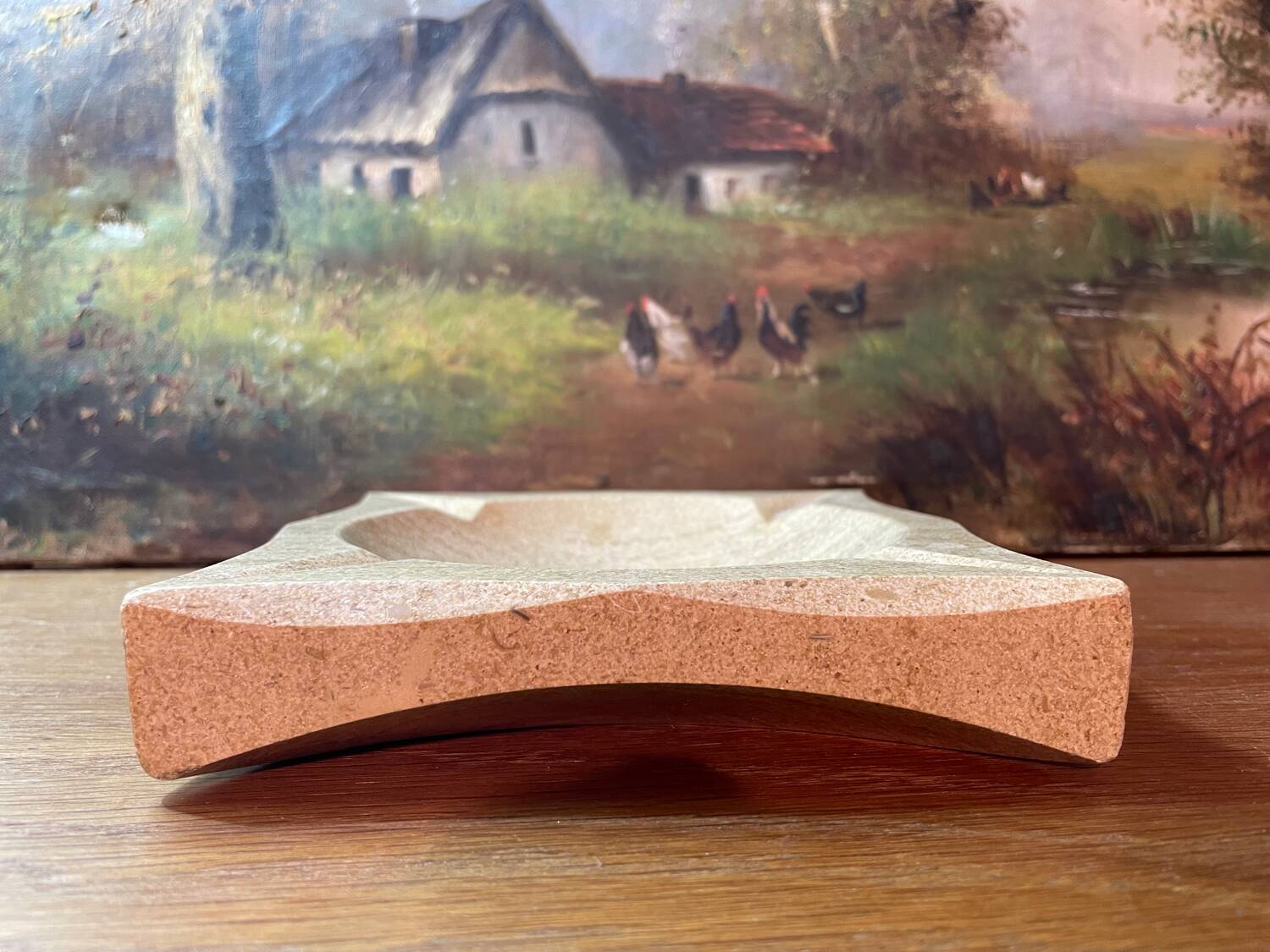 Polished bolster ashtray