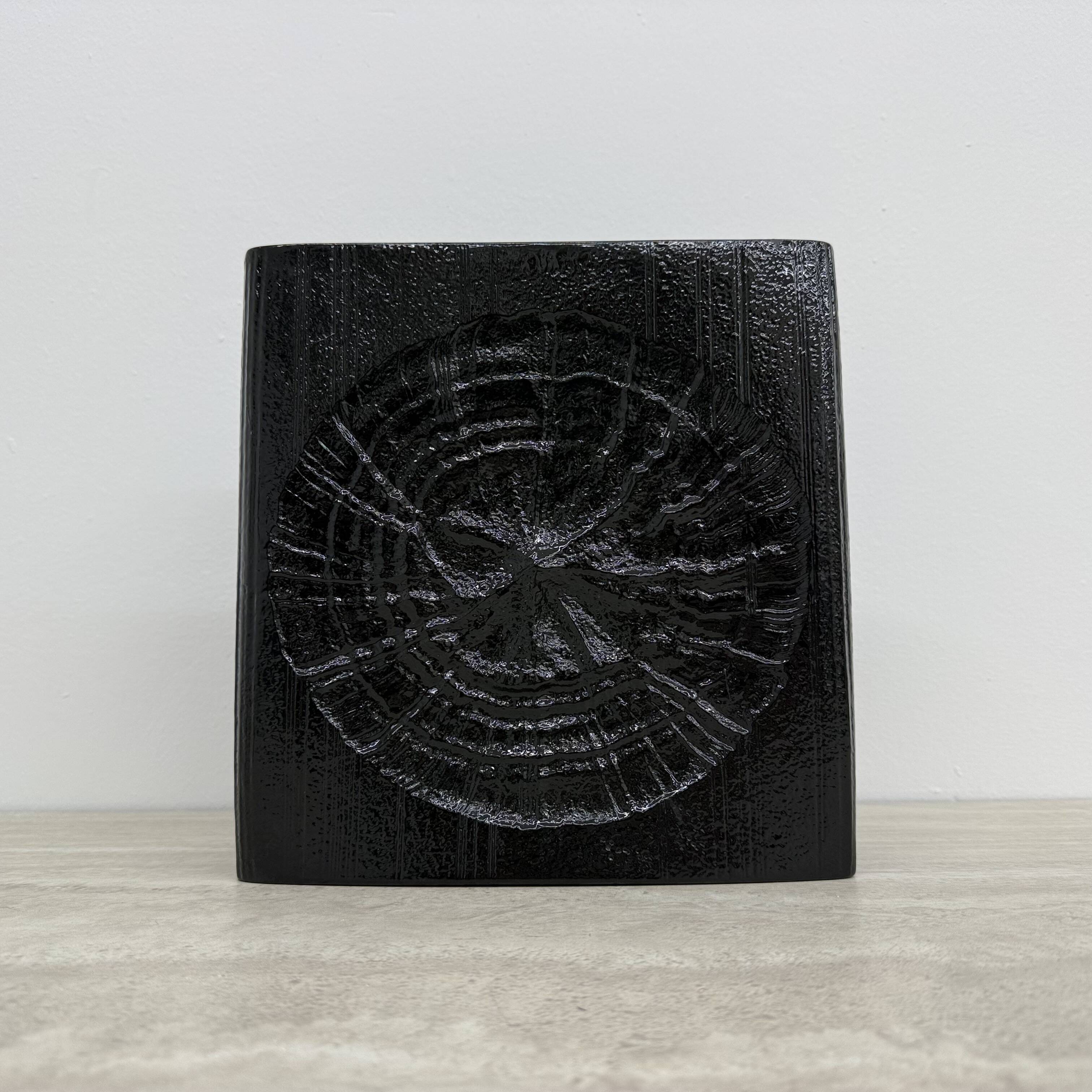 Rare Rosenthal Martin Freyer black ceramic vase , 1960’s