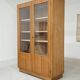 Armoire d'école vitrée en chêne 1960