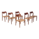 6x Niels Møller Model 71 teak, 1960s, Denmark