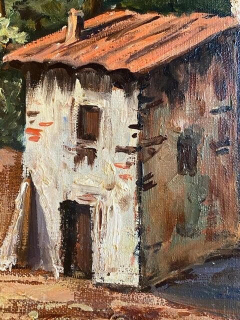 Old painting, Marine, the Riviera , signed 50/60