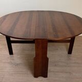 Large oval Gateleg folding table with two leaves in Rio rosewood