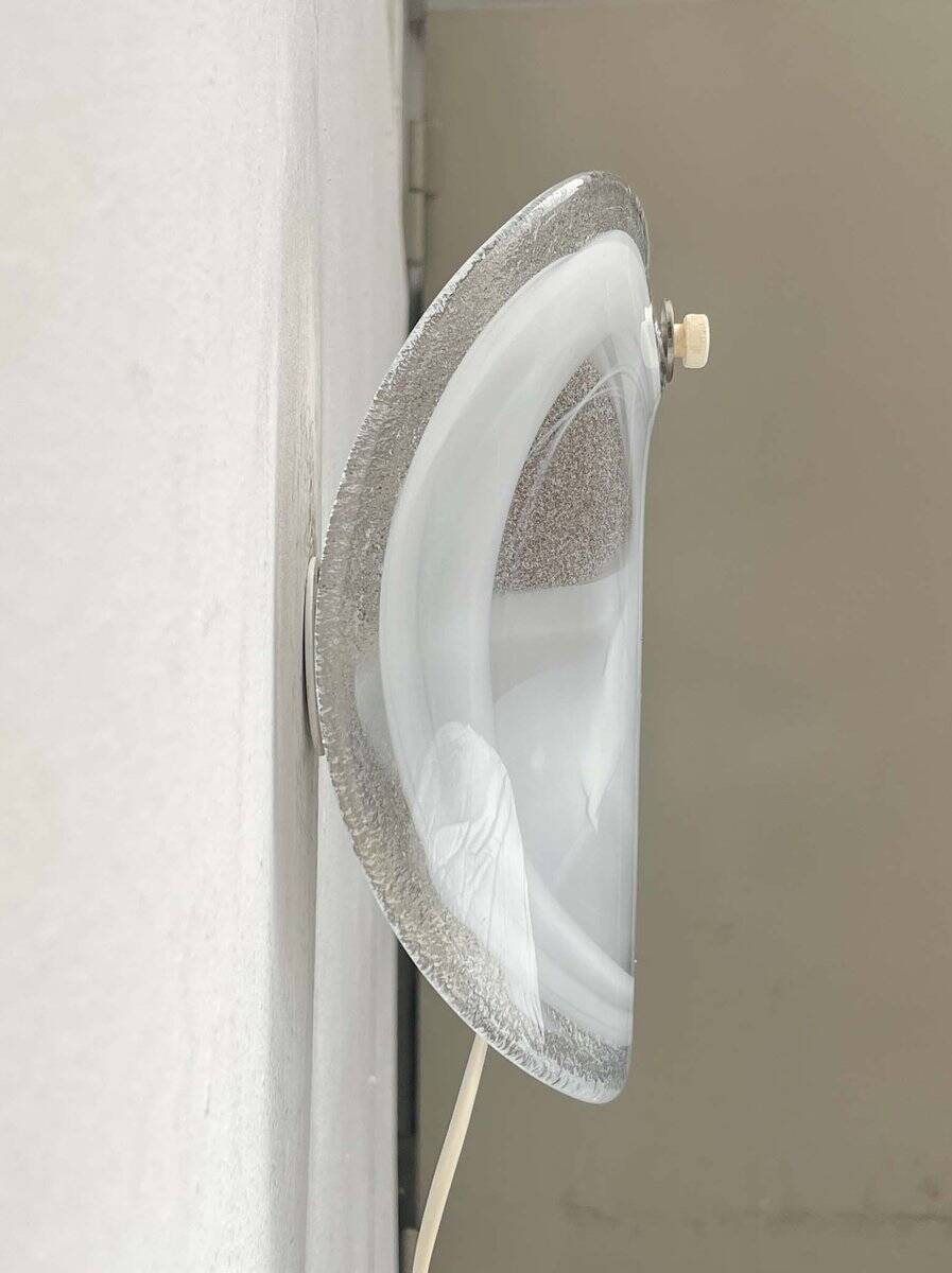 Vintage Danish Model Glasplattelampet Glass Sconce by Per Lütken for Holmegaard, 1970s