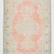 Tapis Oushak Vintage Corail Beige Pastel, 215x319 Cm