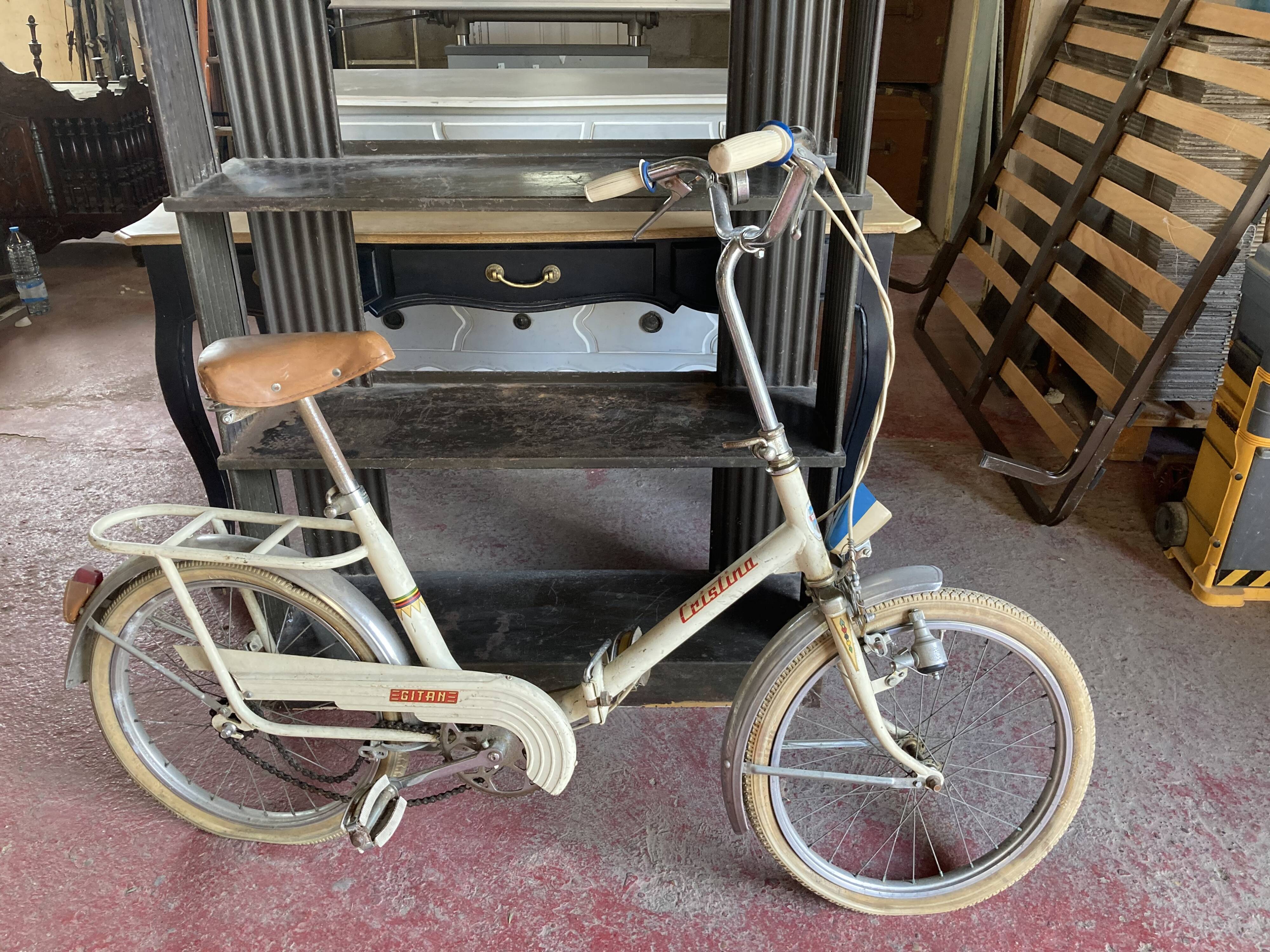 Foldable children's bike cicli motorcycle gypsy white vintage years 70