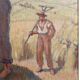 Oil on isorel panel – The Harvesters at Rest c. 1930–1940