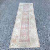 Handmade muted oushak hallway runner 280 X 85 cm