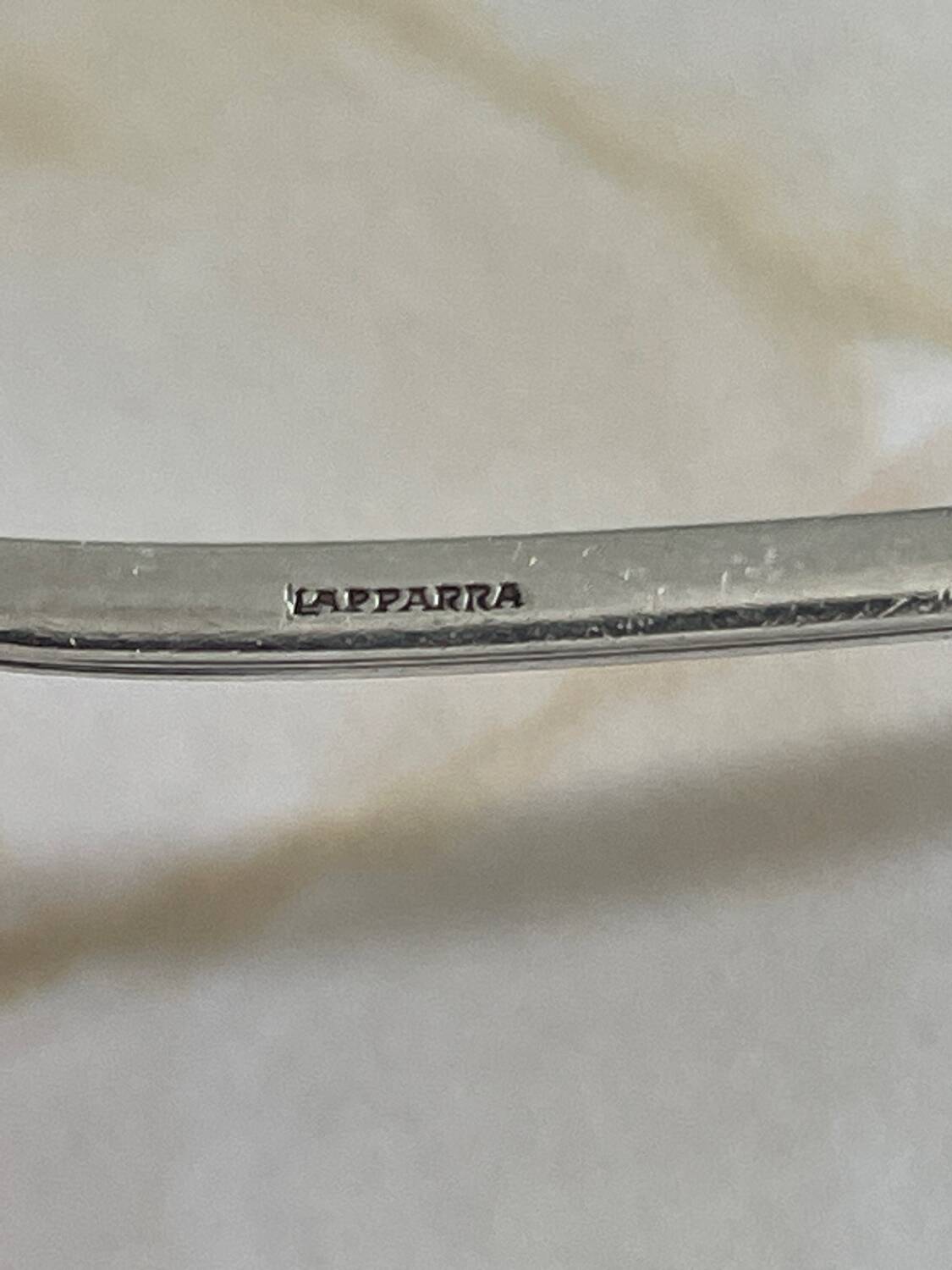 6 Laparra solid silver mocha spoons