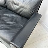 ‘70s/‘80s Vintage 620 Leather 2-Seater Sofa by Dieter Rams for Vitsoe