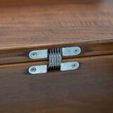 Walnut coffee table with compartment, 1970