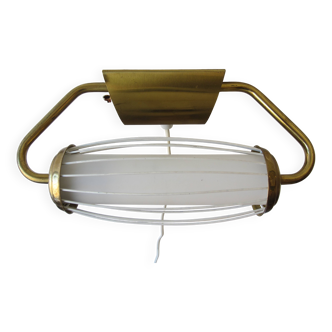 Scandinavian wall lamp in glass and brass
