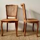 Pair of Louis XV style beech tanned chairs with shell pattern