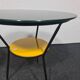 Pair of vintage glass topped side tables