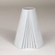 Geometric white porcelain vase Op Art Ambrogio Pozzi Rosenthal, Germany, 1980s