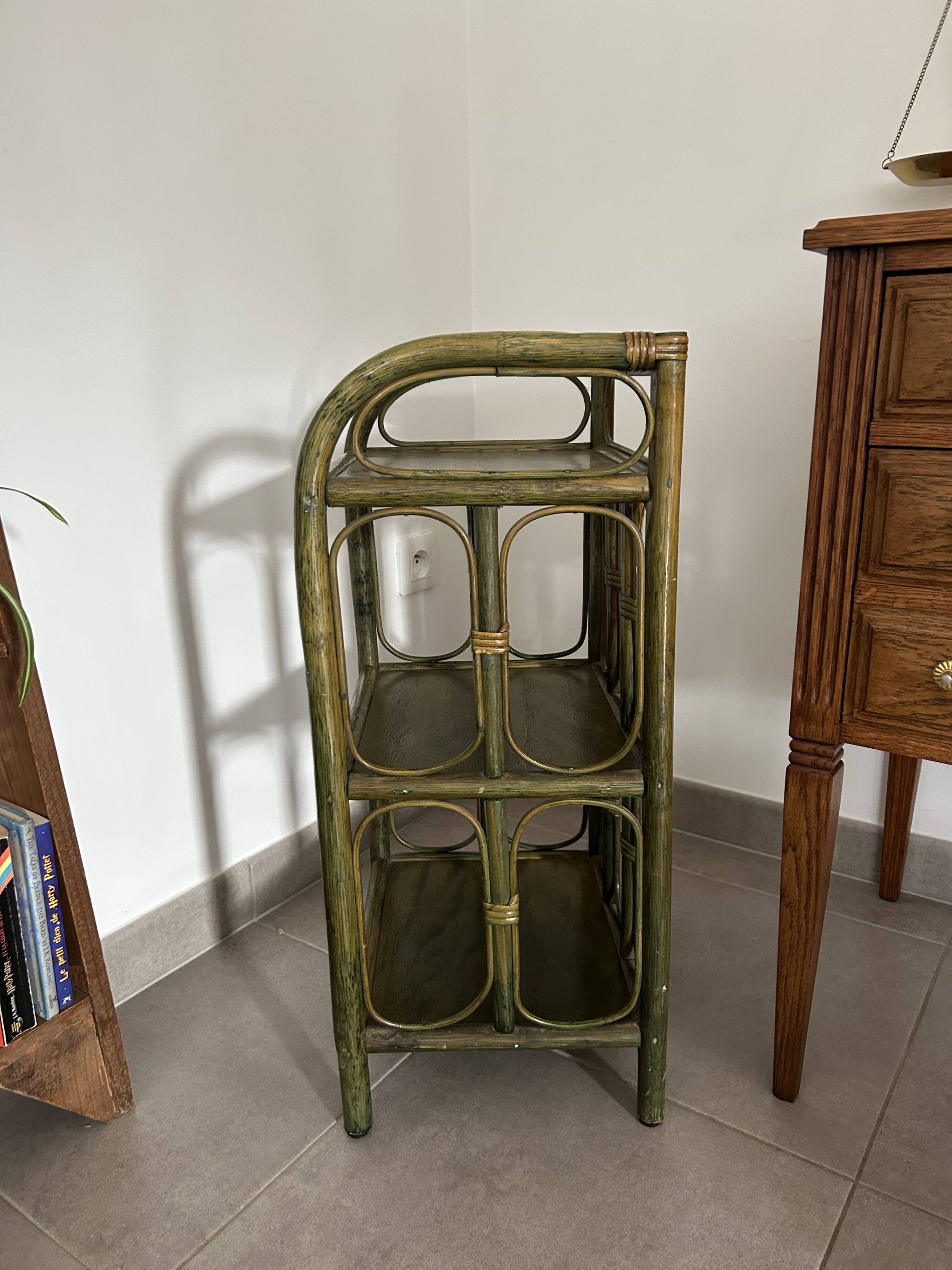 Rattan bedside table
