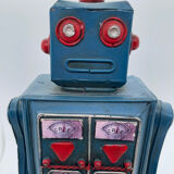 Robot ancien - métal/tôle peint - style tin toys - vintage