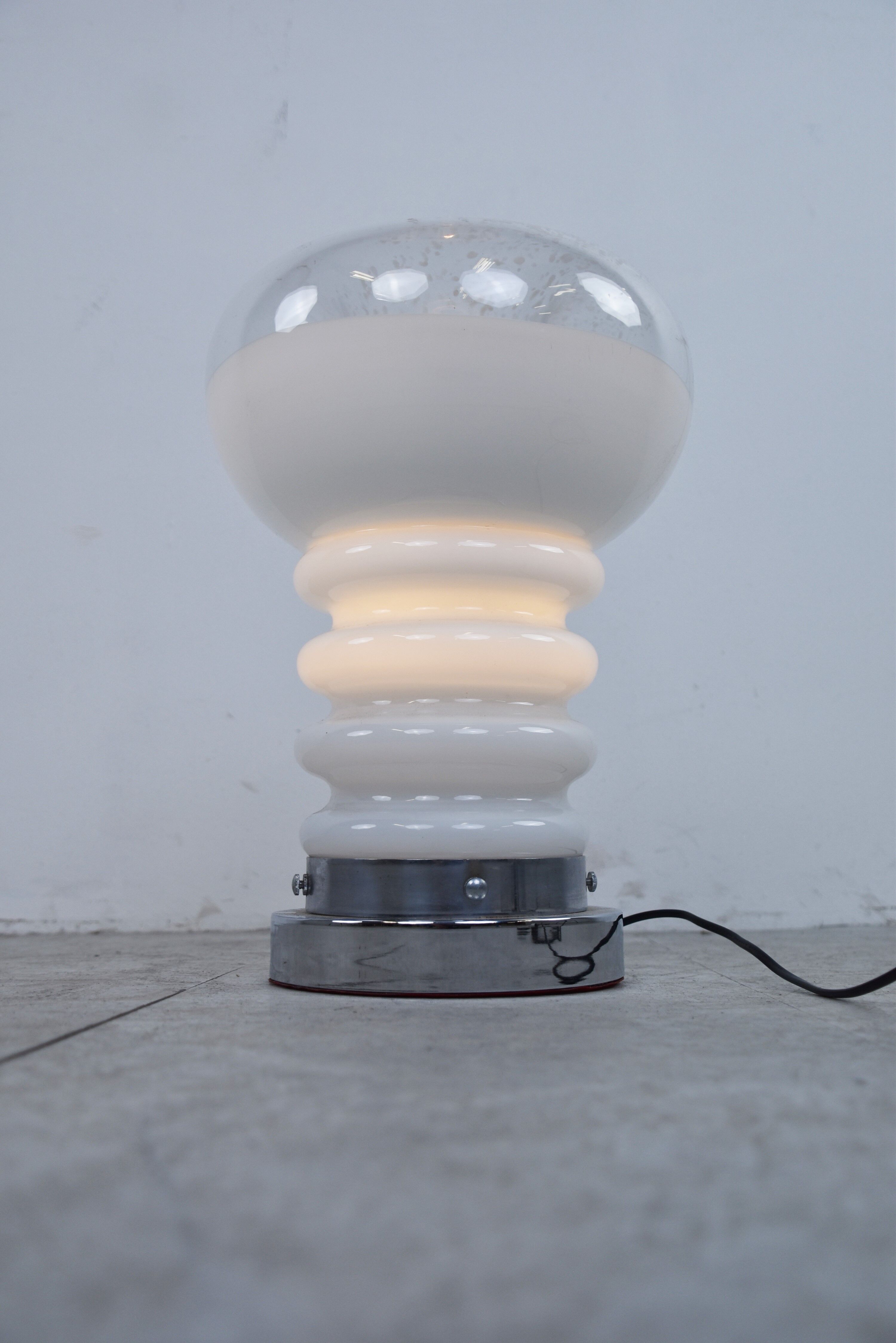 Vintage murano glass table lamp by Carlo Nason, 1970s