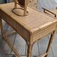 Woven rattan and wicker furniture. Vintage.