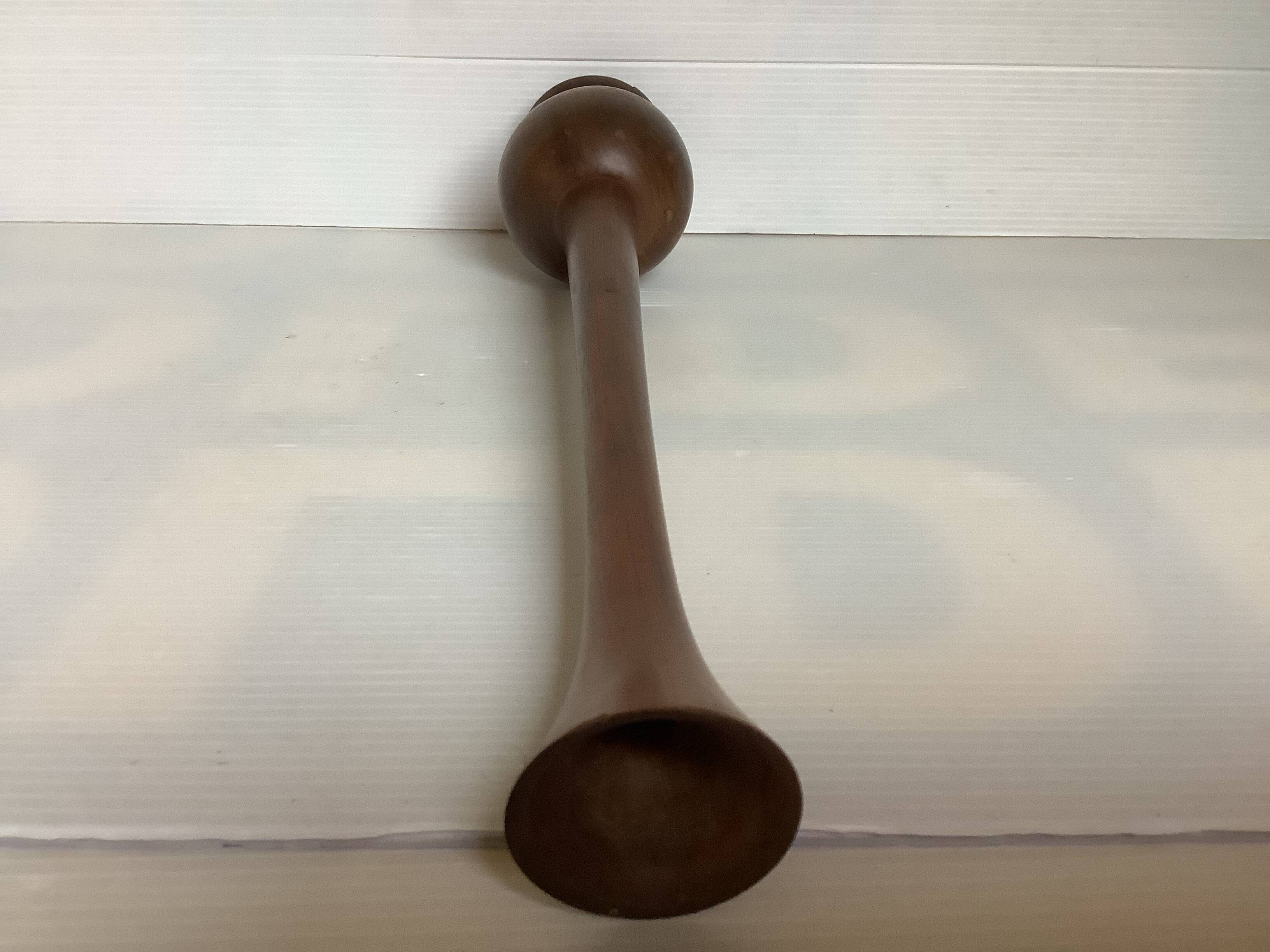 Scandinavian wooden single-stem vase