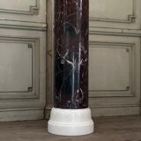 Pair of columns in levanto marble and carrara white circa 1990
