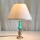Lamp base in brass and turquoise opaline - mid 20th century.