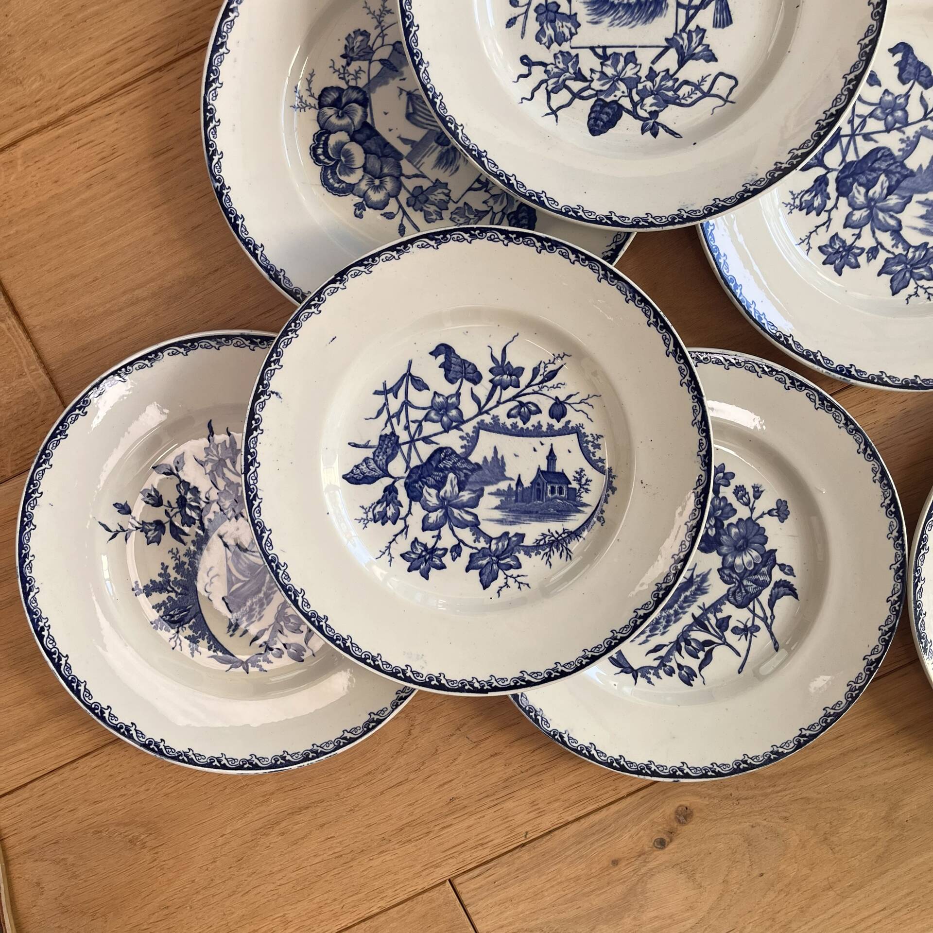 8 plates Terre de Fer Landscapes