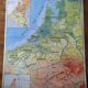 Old vintage school map MDI 1966 Belgium Luxembourg benelux