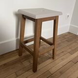 Vintage oak stool 260287