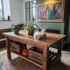 XXL solid oak kitchen island/worktop 180 x 105