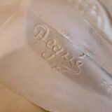 art nouveau bronze and brass lamp and lampshade signed opaque pink degue