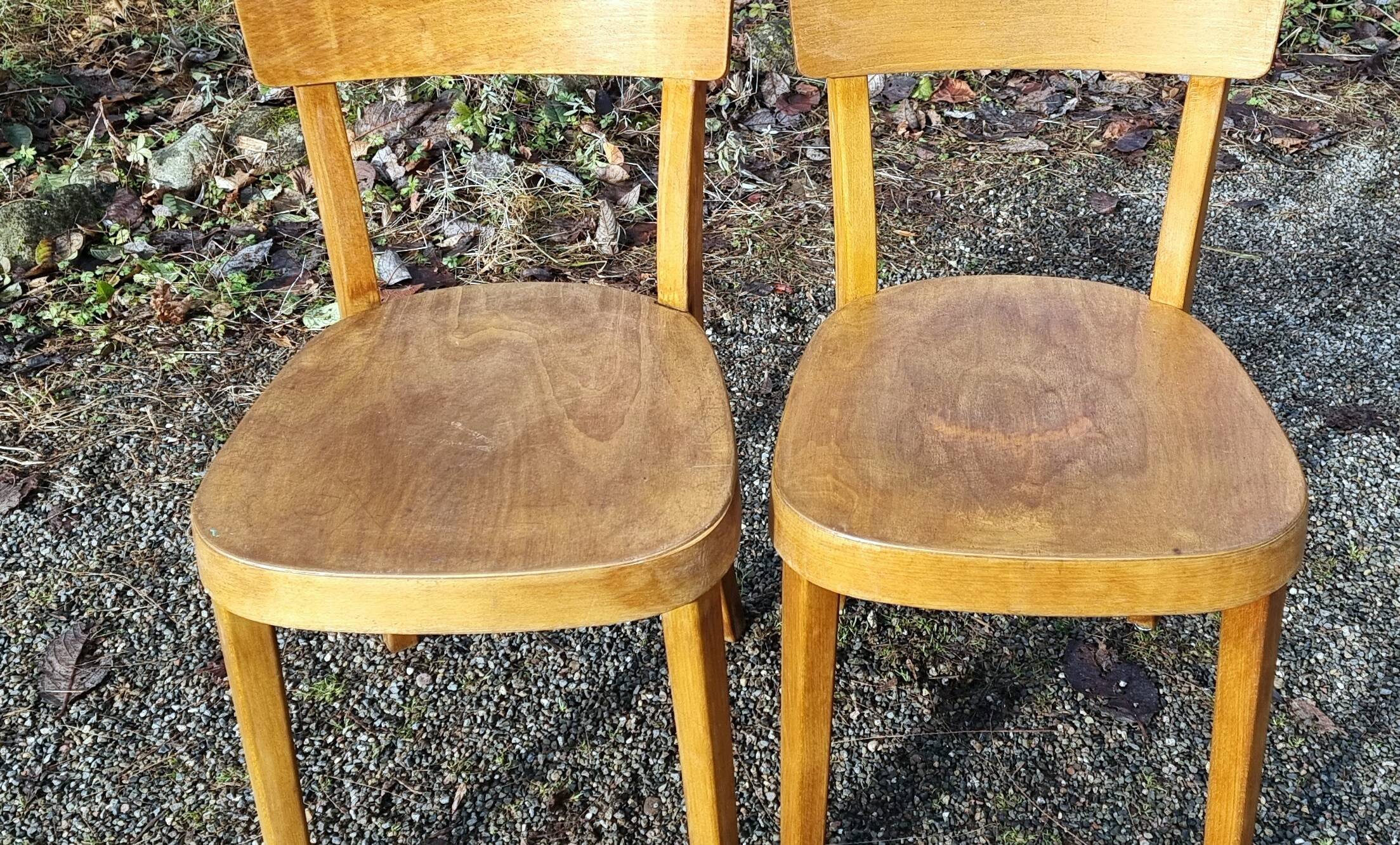 10 chaises bistrot, années 50-60