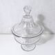 vintage glass covered candy box