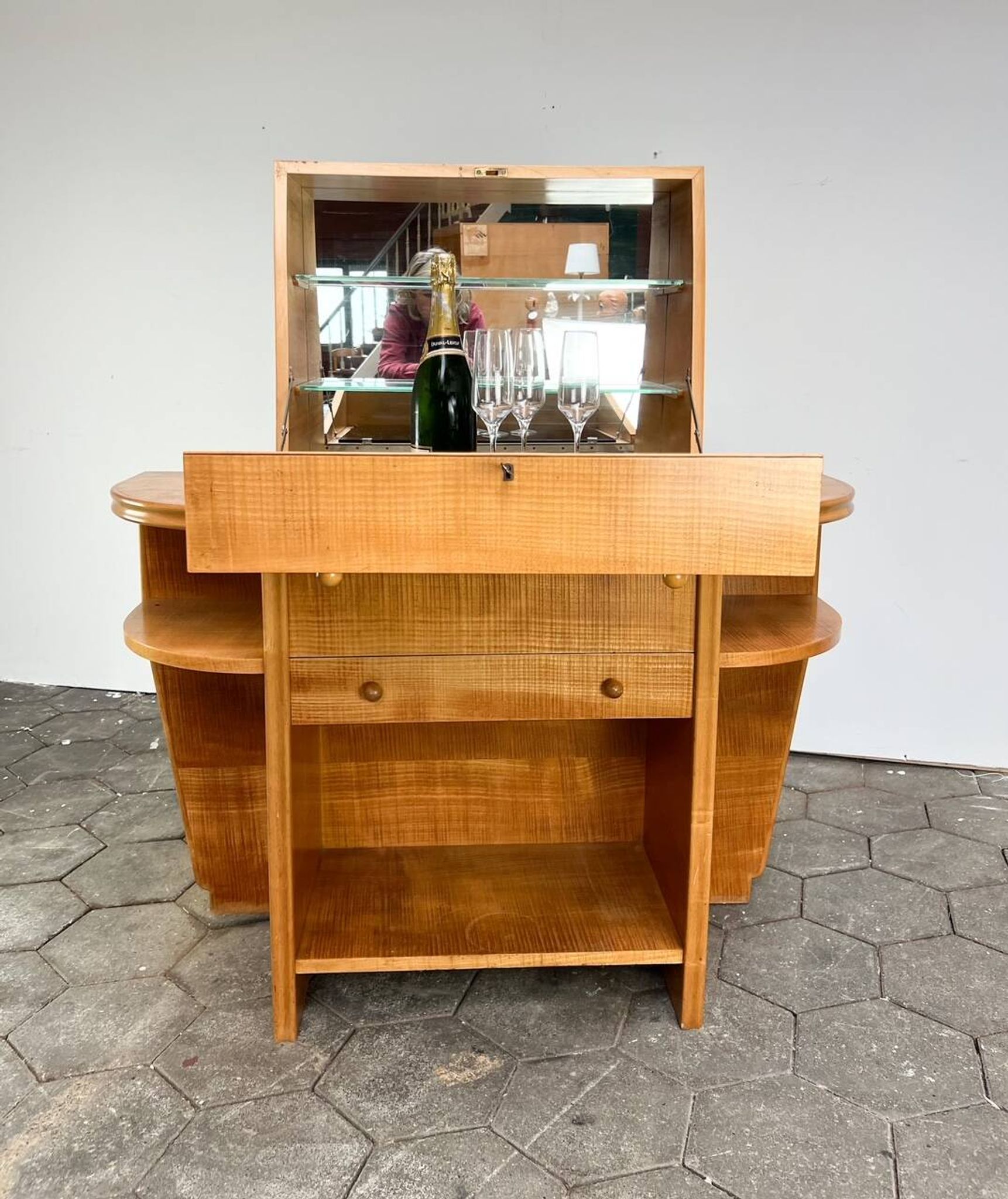 Armoire à boissons et bar vintage, années 1950