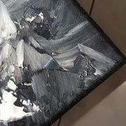 Tableau peinture abstrait "clandestin"