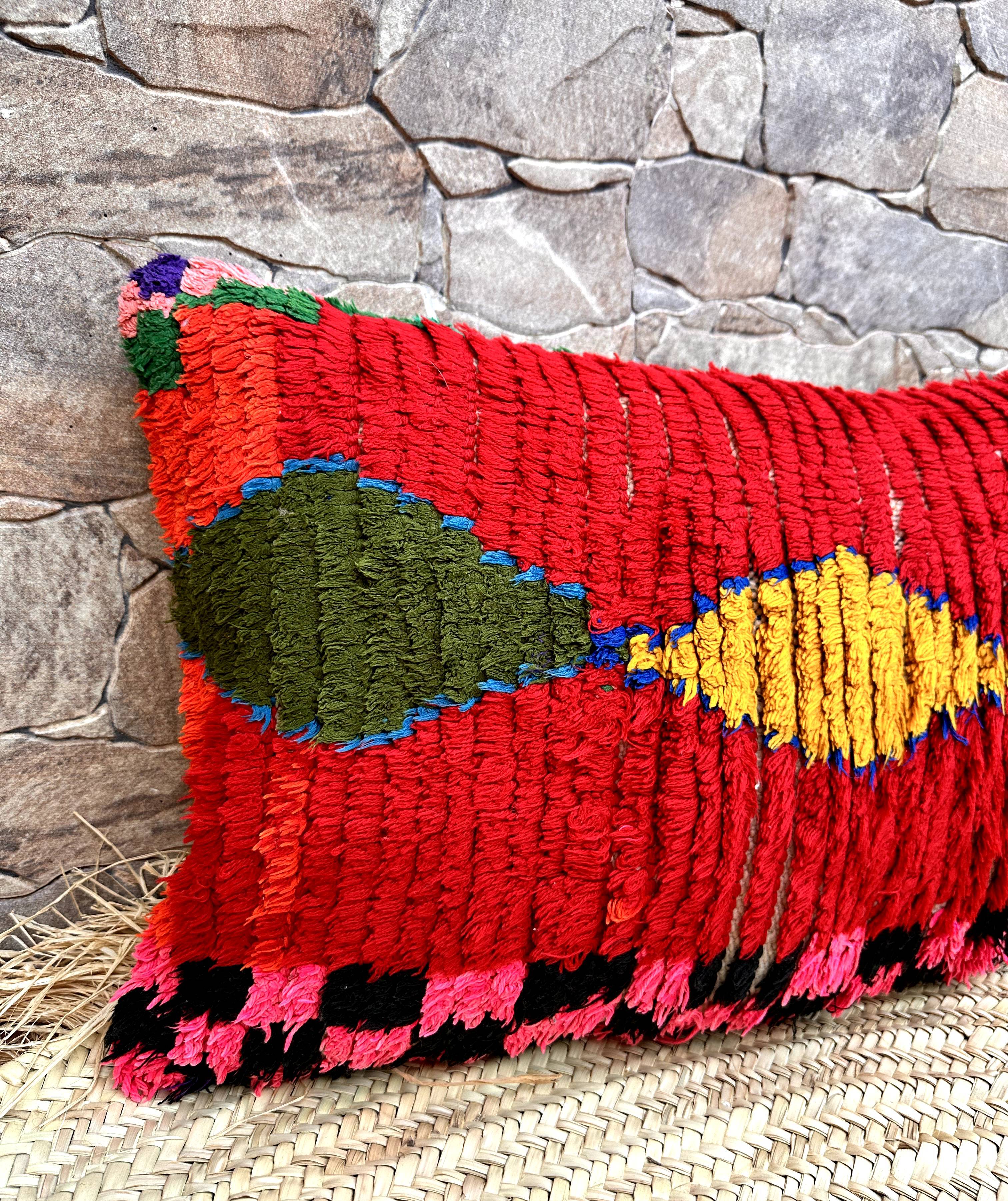 Vintage Moroccan berber boujaad pillow